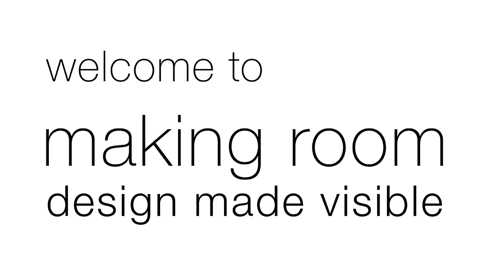 Making Room logo with tagline 'design made visible'.